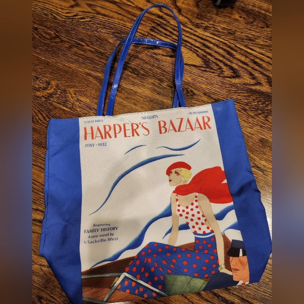 Estee Lauder Harper's Bazaar Retro Magazine Cover July 1932 Shopper Tote - NWOT